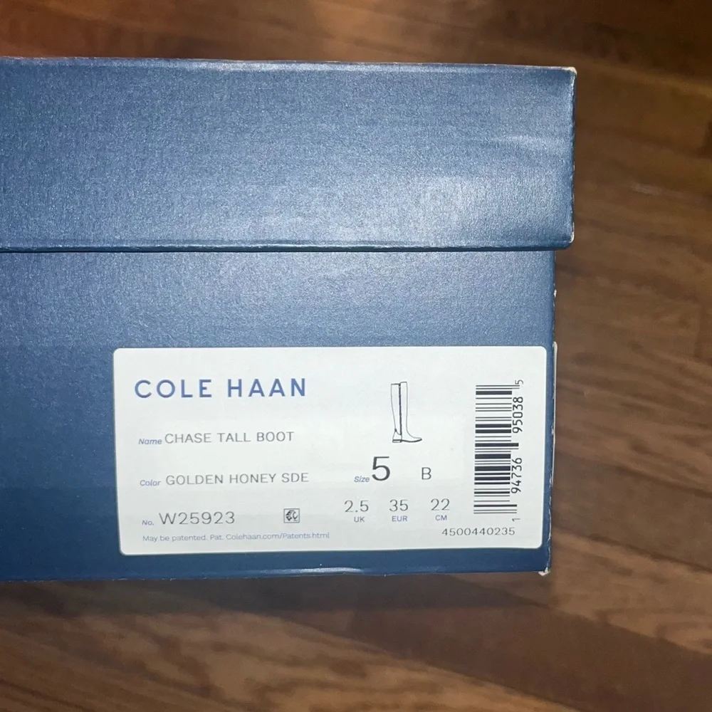 Cole Haan Suede Chase Tall Boots Golden Honey Women’s Size 5